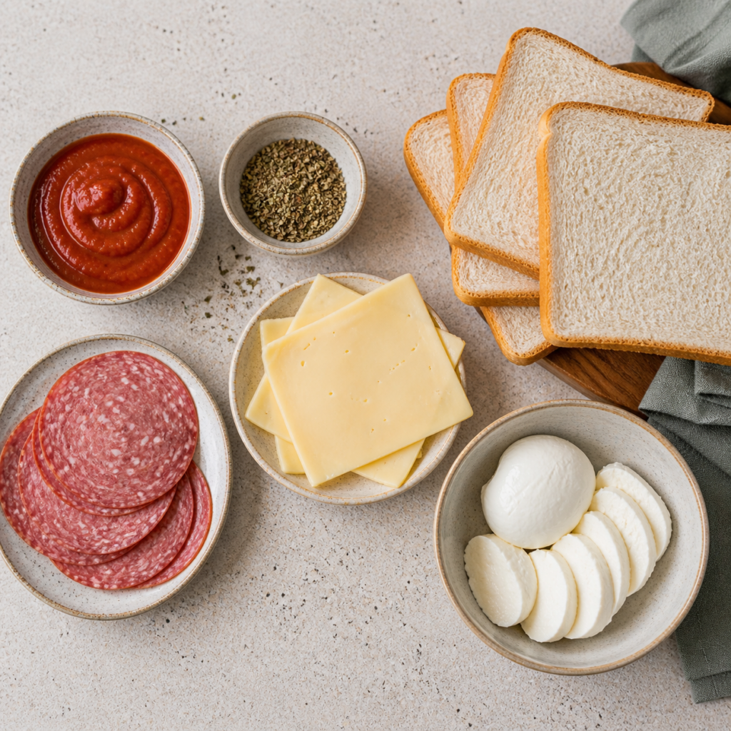 Pizza Tosti met salami