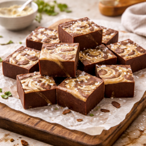 Lees meer over het artikel Chocolade-tahini fudge (zonder geraffineerde suiker)
