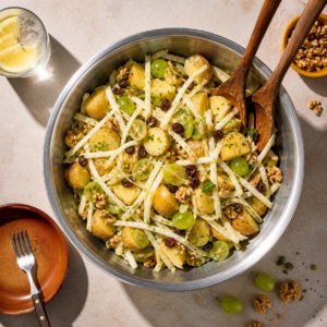 Lees meer over het artikel Witlof-aardappelsalade met rozijnen en noten